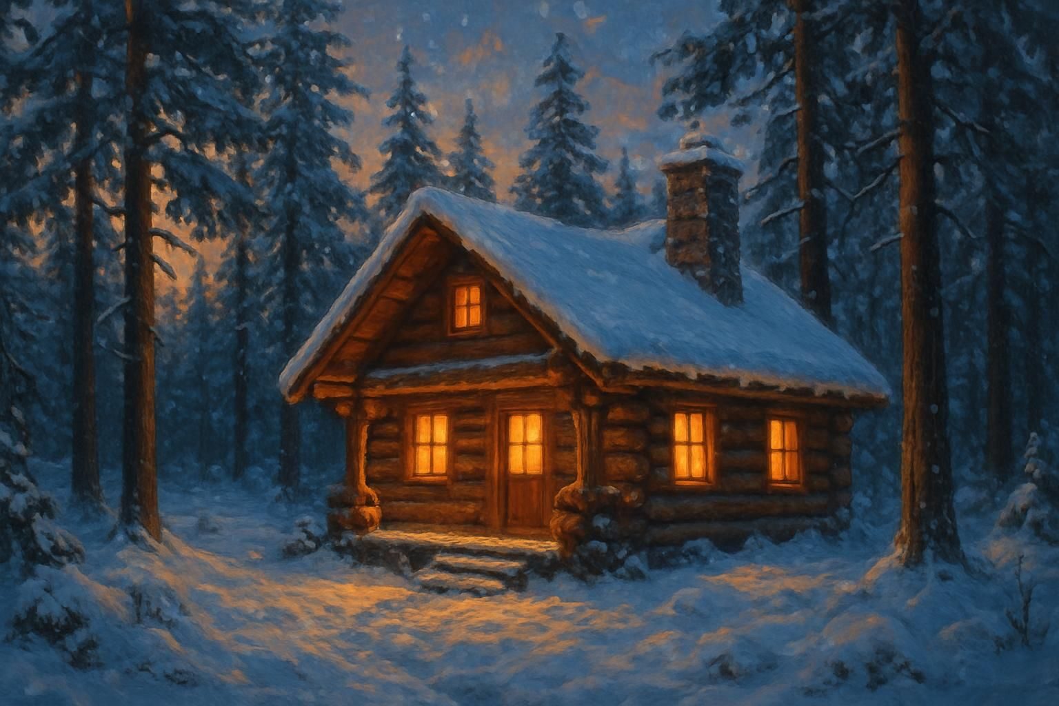 Mountain Cabin eCard - free Husband Birthday greeting card