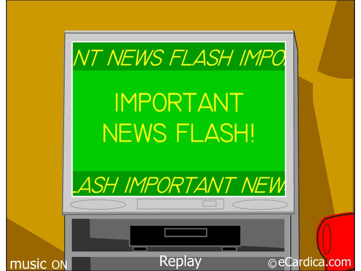 Important News Flash On TV