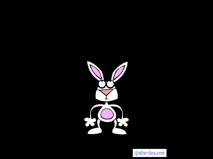 Curious Easter Bunny Cartoon eCard - free Easter greeting card