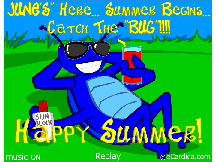 Cool June Bug Happy Summer