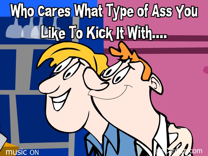 Kick Ass Gay Birthday eCard - free Pride greeting card