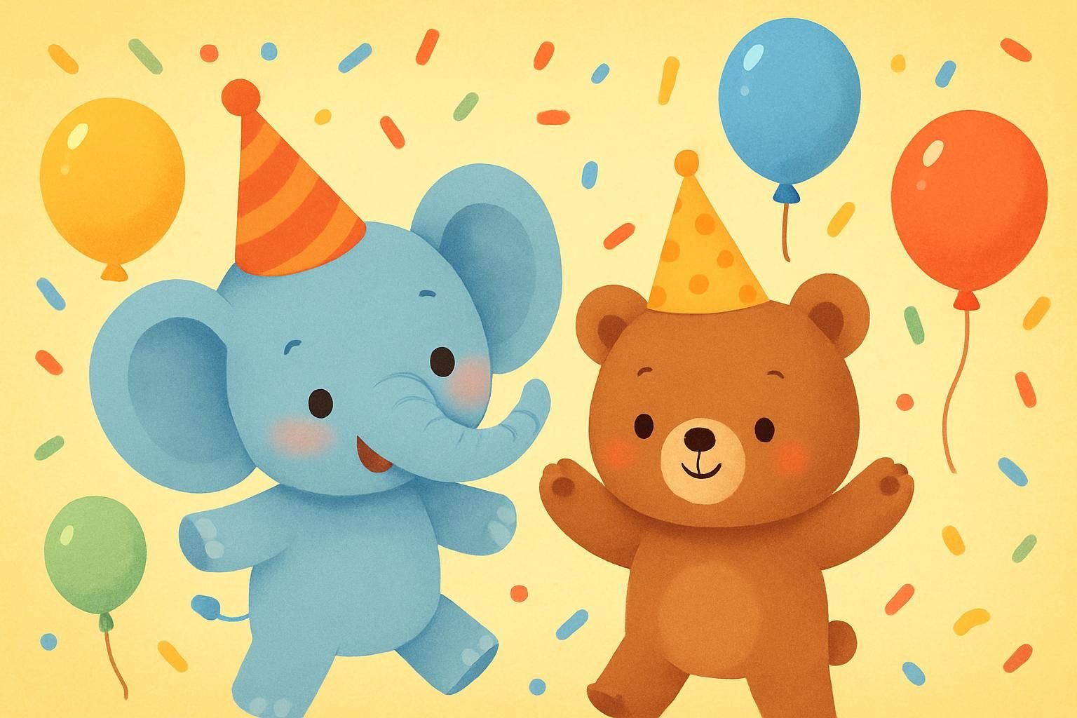 Party Animals eCard - free Kids Birthday greeting card