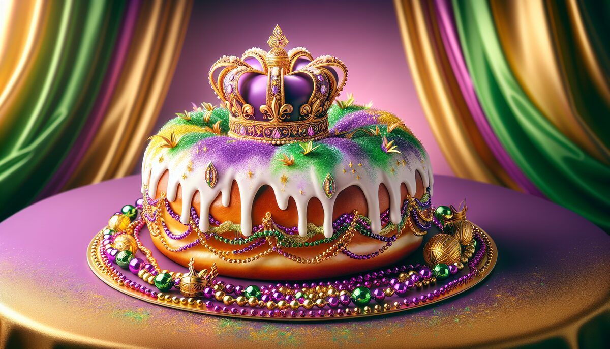 King Cake eCard - free Mardi Gras greeting card