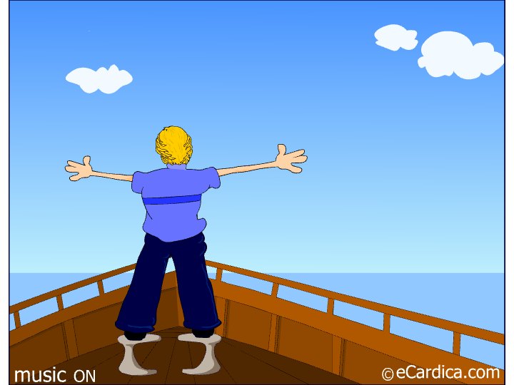 King Of The World Ship Bow eCard - free Encouragement greeting card
