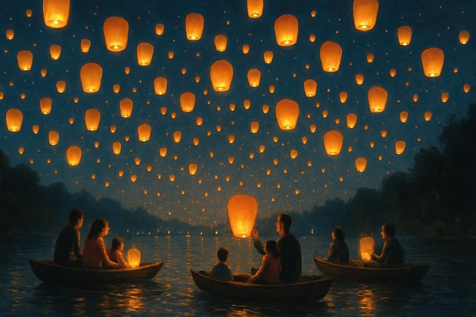 Lantern Festival Night eCard - free Lunar New Year greeting card
