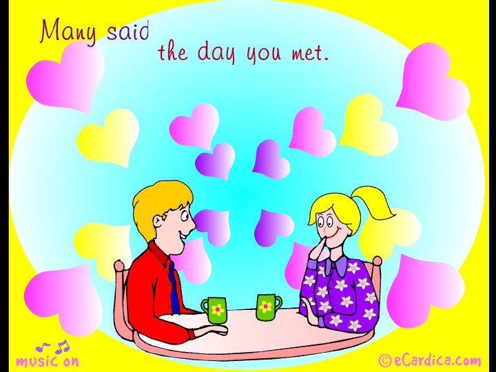 The Day You Met eCard - free Anniversary greeting card