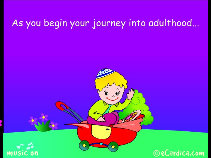 Journey Into Adulthood eCard - free Bar & Bat Mitzvah greeting card