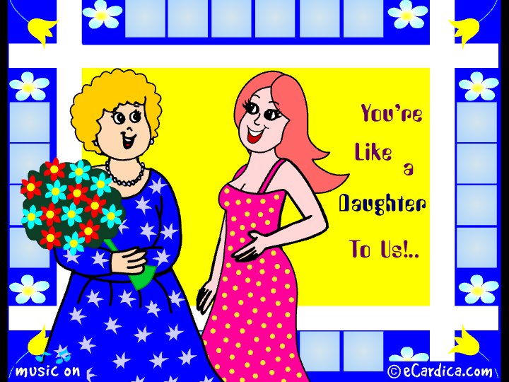 Like A Daughter To Us eCard - free Family greeting card
