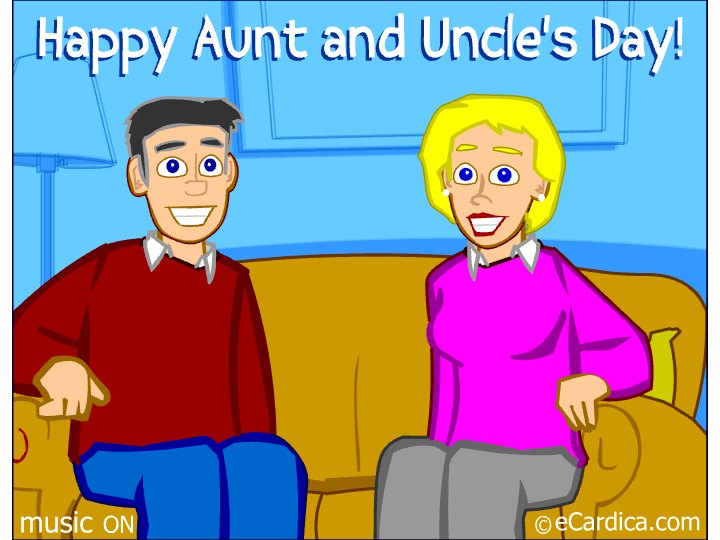 Happy Aunt And Uncle's Day eCard - free Family greeting card