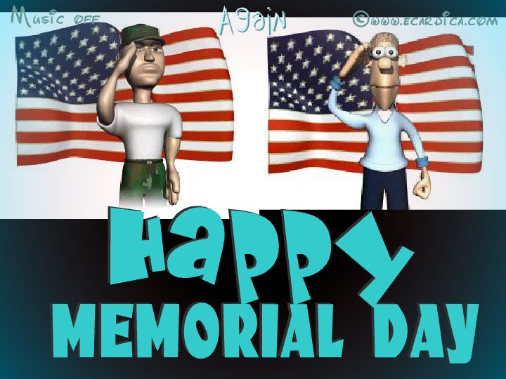 Saluting Soldier Happy Memorial Day
