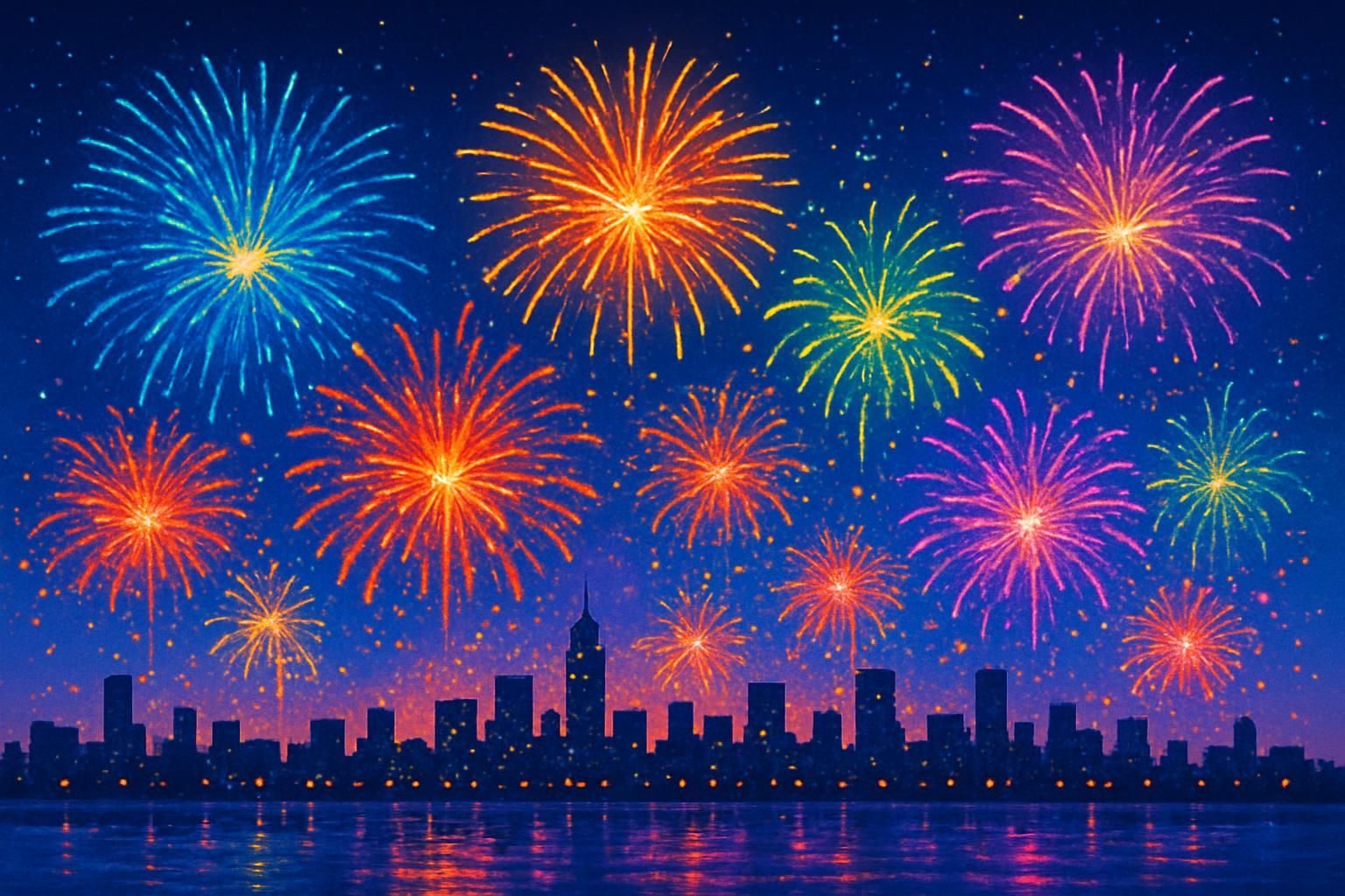 Festive Fireworks eCard - free More Holidays greeting card