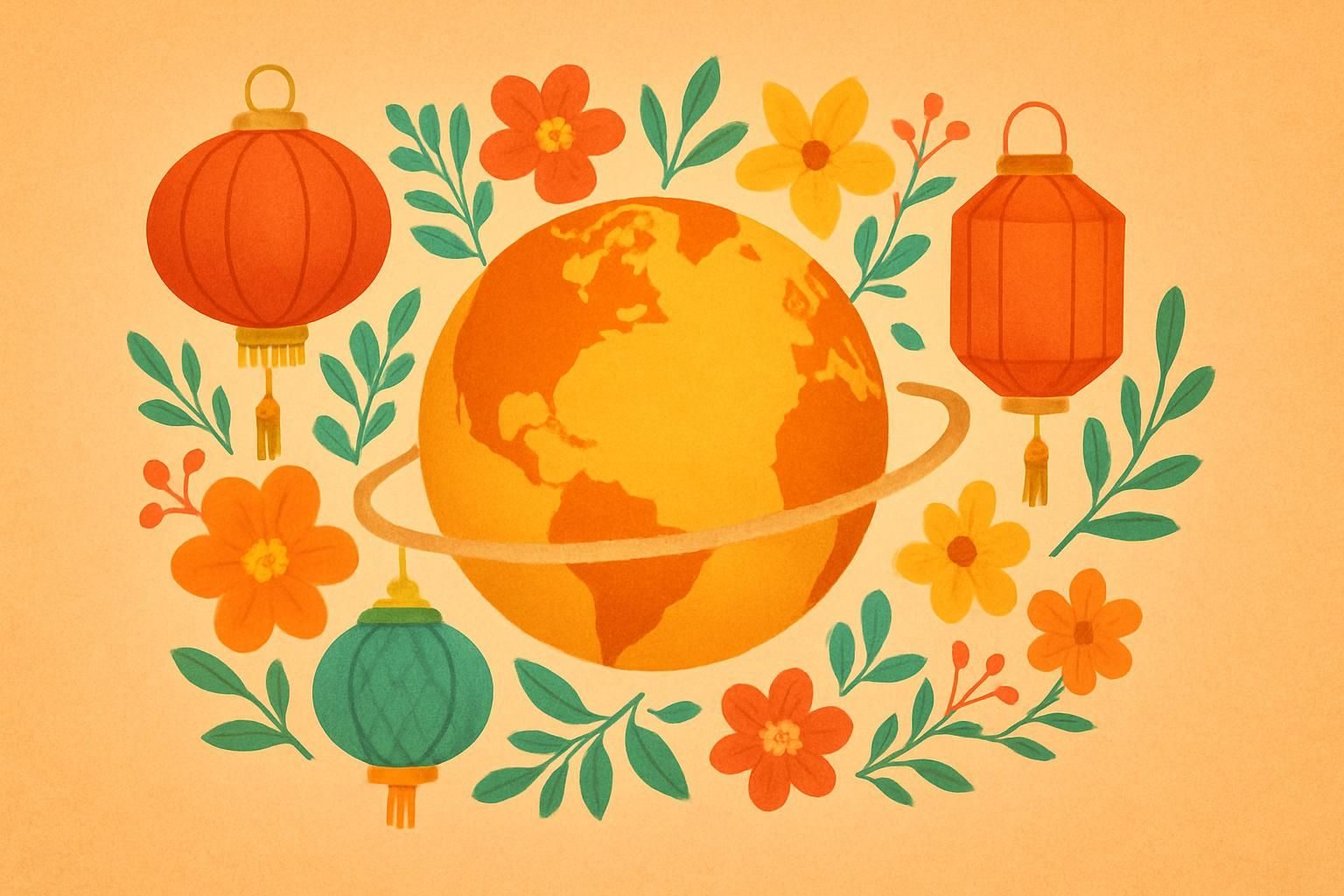 Around the World eCard - free More Holidays greeting card