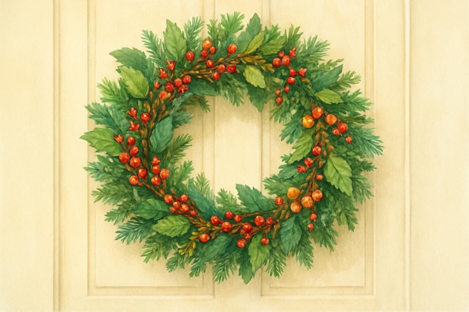 Seasonal Wreath eCard - free More Holidays greeting card