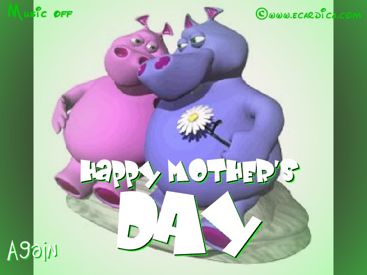 Hippo Couple Happy Mother's Day