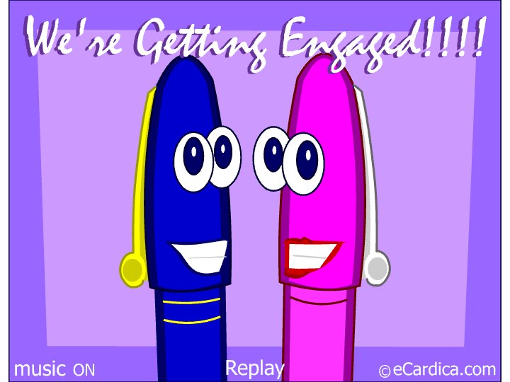 Mr And Mrs Write Pens eCard - free Engagement greeting card