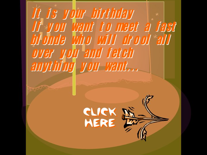 Naughty Blonde Birthday Tease eCard - free Flirting greeting card