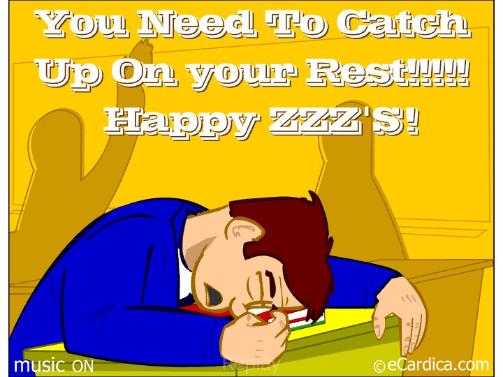 Catch Up On Your Rest eCard - free Back to School greeting card