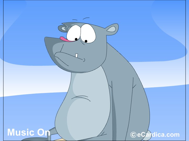 Goofy Possum New Baby Card