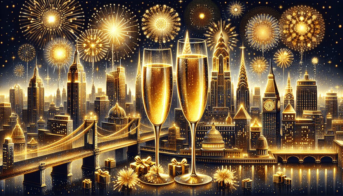 New Year Sparkle eCard - free Holiday greeting card