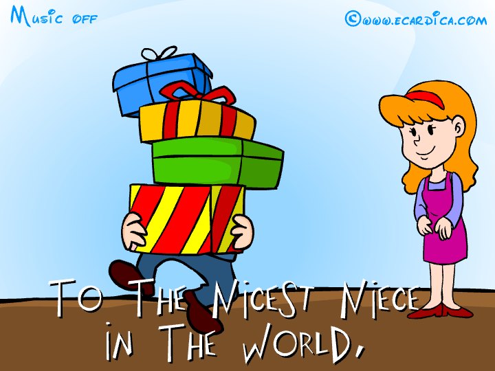 Nicest Niece In The World eCard - free Family greeting card