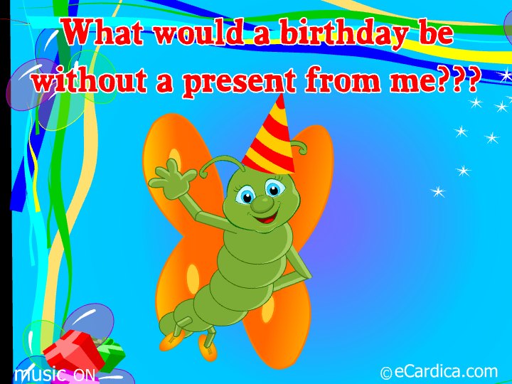 Birthday Without A Present eCard - free Funny greeting card