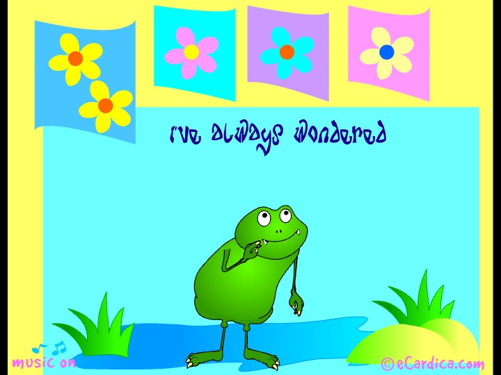 Ive Always Wondered Grandpa Frog eCard - free Grandpa Birthday greeting card