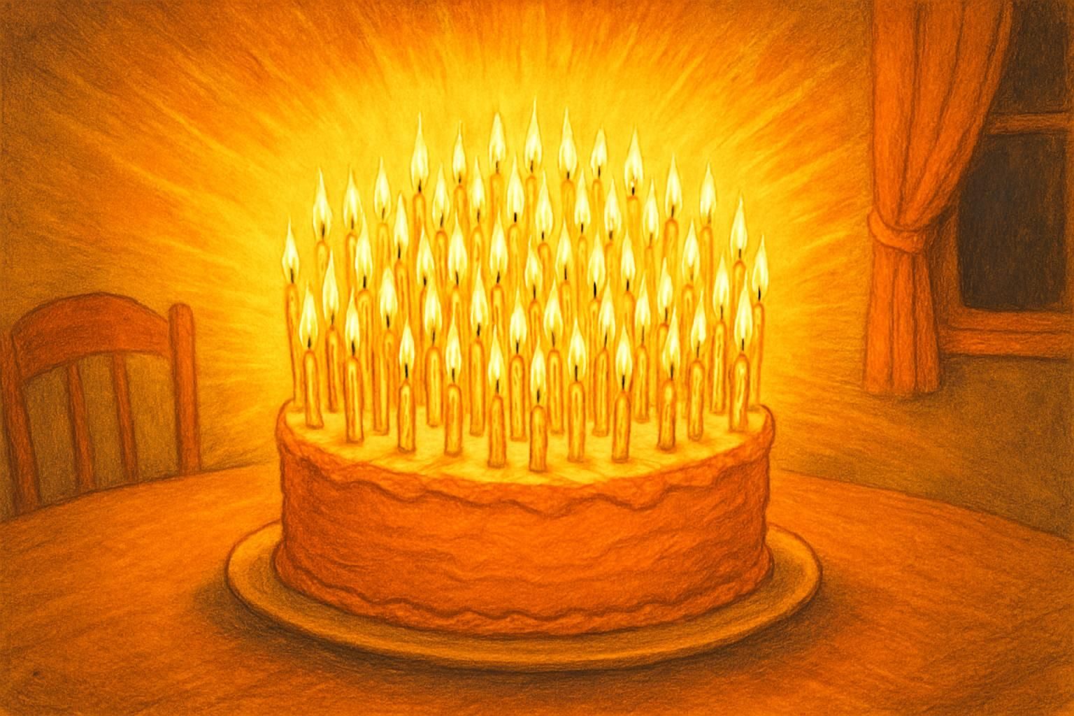Candles Galore eCard - free Over the Hill greeting card