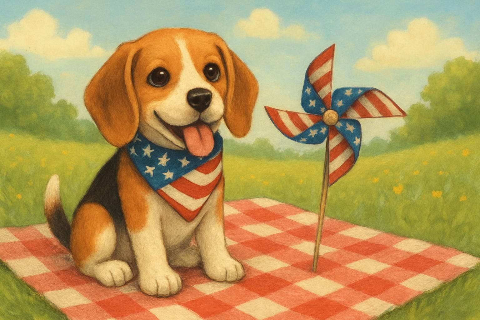 Patriotic Pup Fourth of July eCard