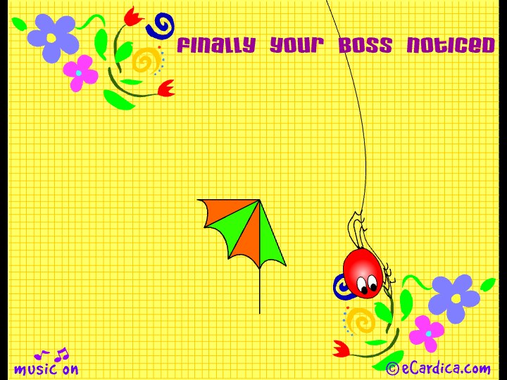 Your Boss Finally Noticed eCard - free Business & Office greeting card