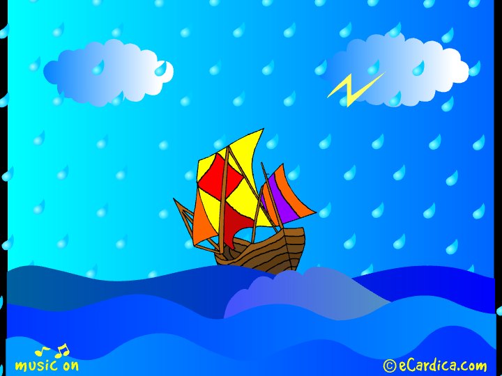 Ship In The Storm Psalm eCard - free More Holidays greeting card