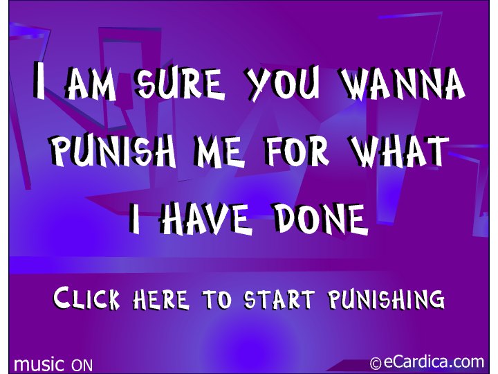 Punish Me For What I Did eCard - free Sorry greeting card