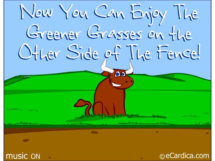 Greener Grass Other Side Of The Fence