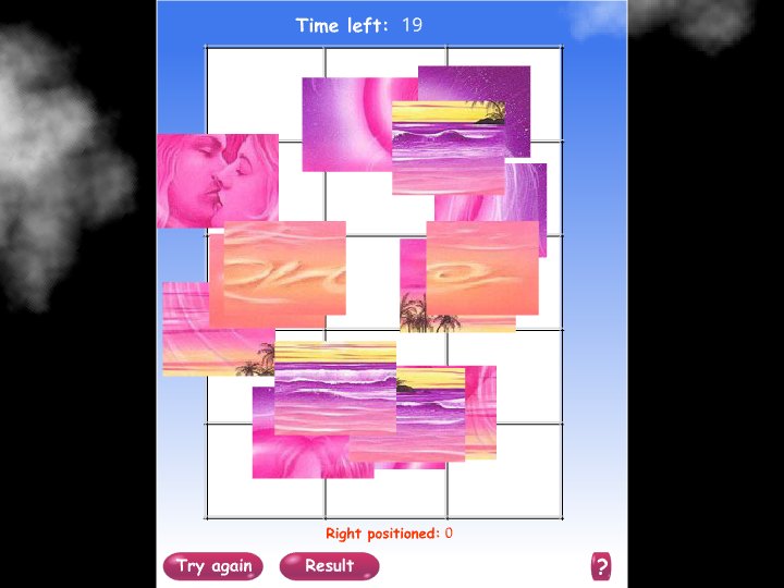 Sunset Sliding Puzzle Game eCard - free Classic Games greeting card