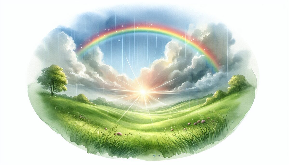 Rainbow After Rain eCard - free Get Well greeting card
