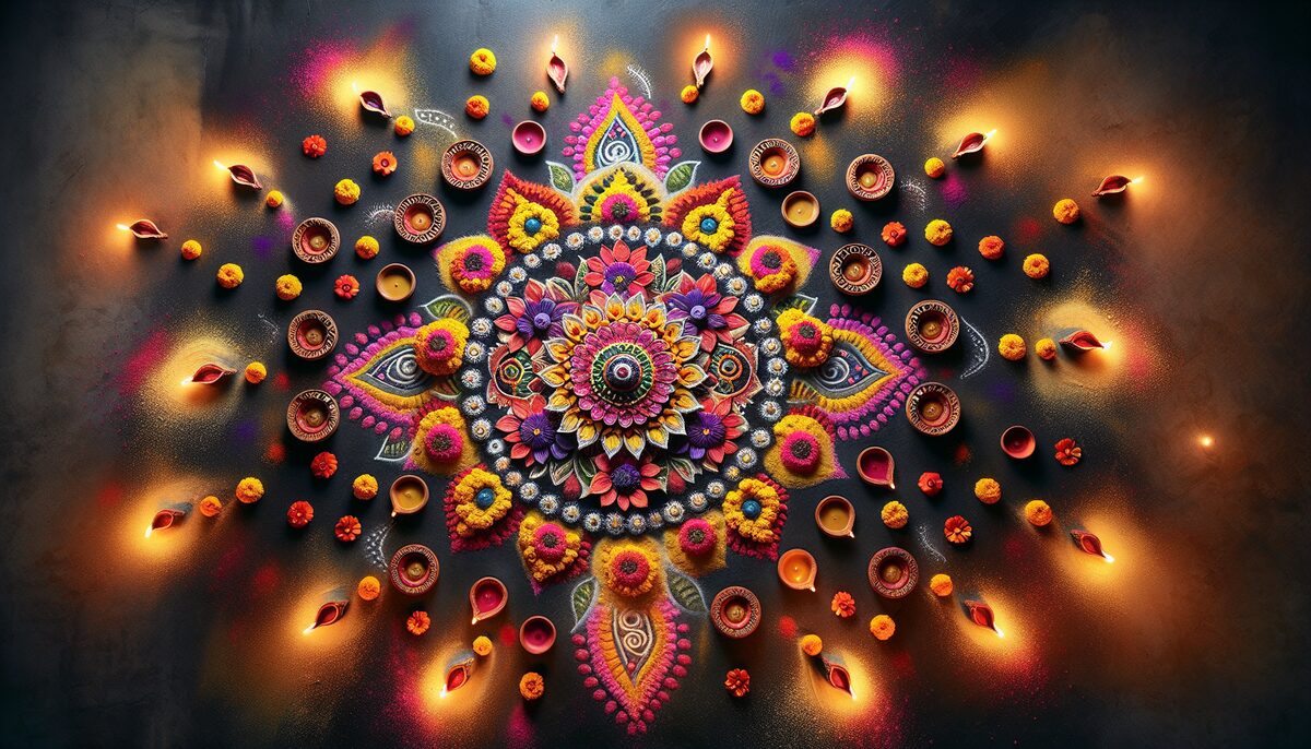 Rangoli Celebration eCard - free Diwali greeting card