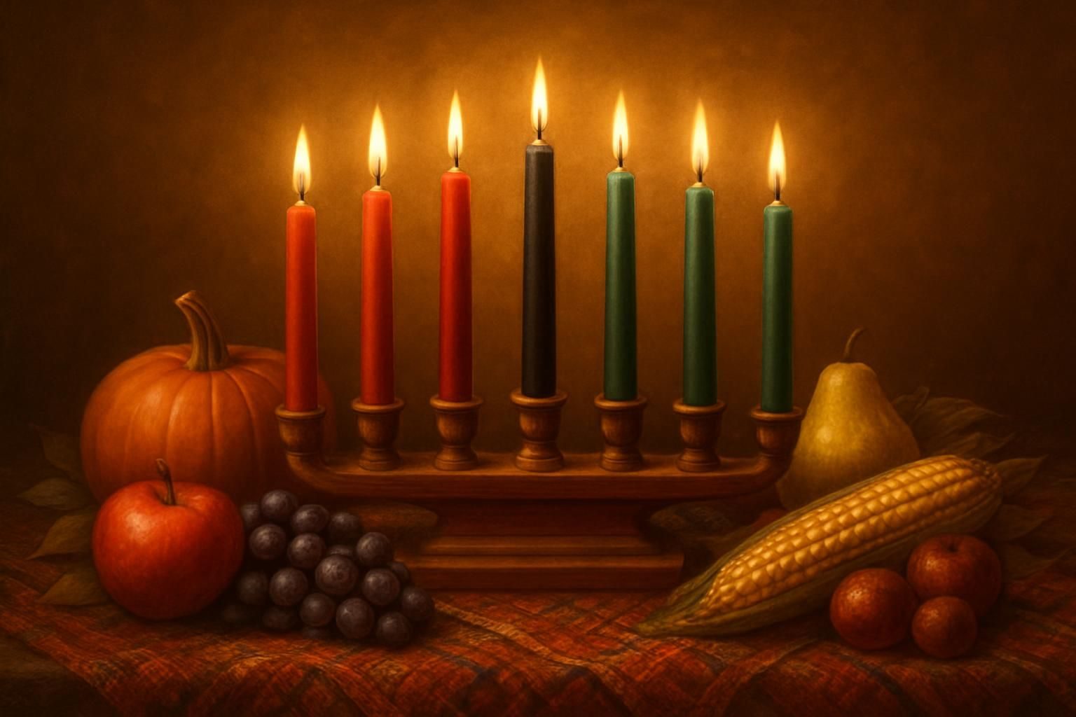 Seven Candles eCard - free Kwanzaa greeting card