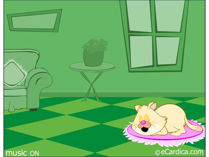Shocked We Remembered Sleeping Cat eCard - free Just Because greeting card