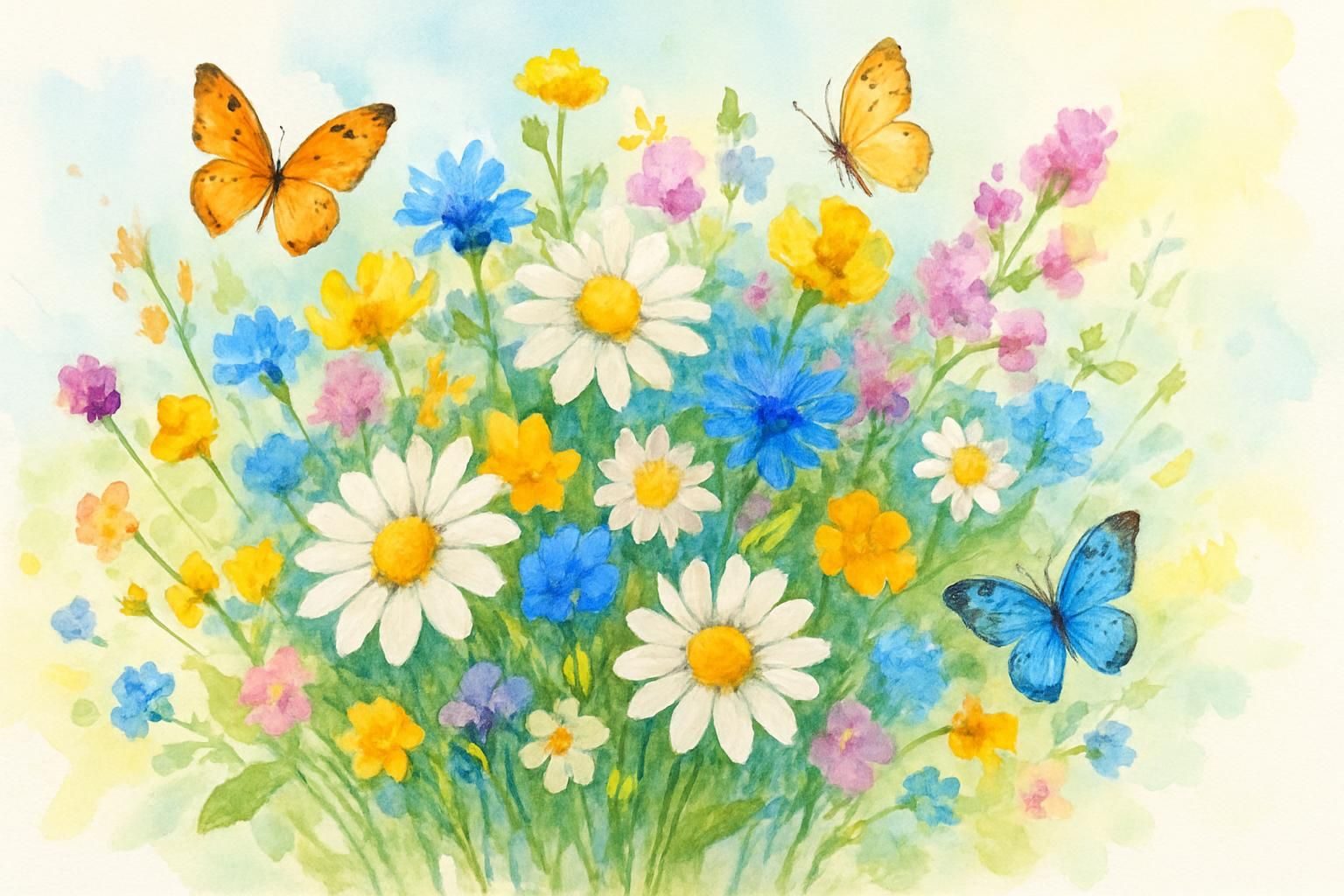Wildflower Wishes eCard - free Sister Birthday greeting card
