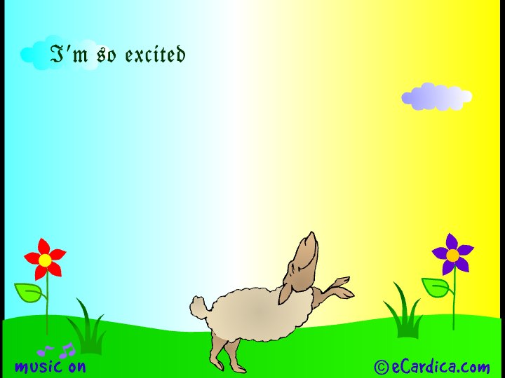 Excited Sixteenth Birthday Bunny eCard - free Sweet 16 greeting card