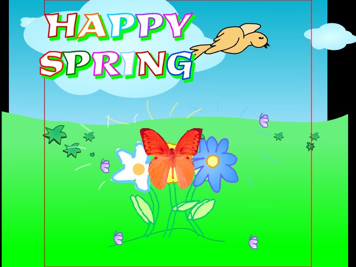 Happy Spring Butterfly Flowers