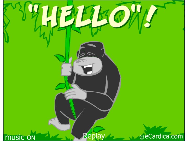 Swinging By To Say Hello eCard - free Just Because greeting card