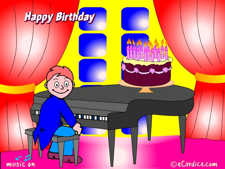 Talented Nephew Piano Birthday eCard - free Family greeting card