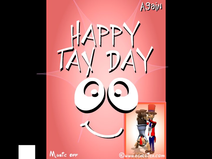 Happy Tax Day Smiley eCard - free More Holidays greeting card