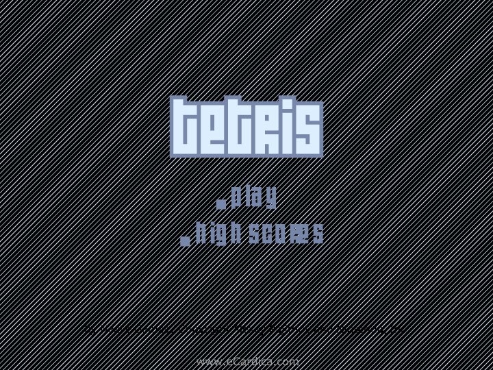 Classic Tetris Block Game eCard - free Classic Games greeting card
