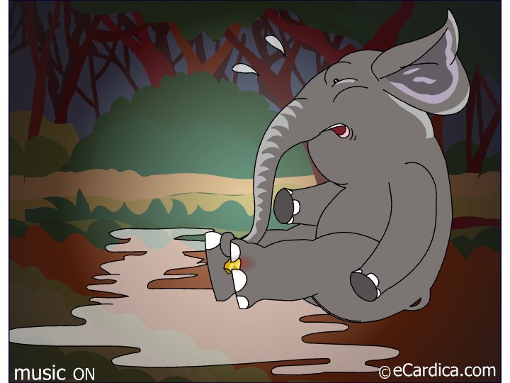 Elephant Friends Till The End eCard - free Friendship greeting card
