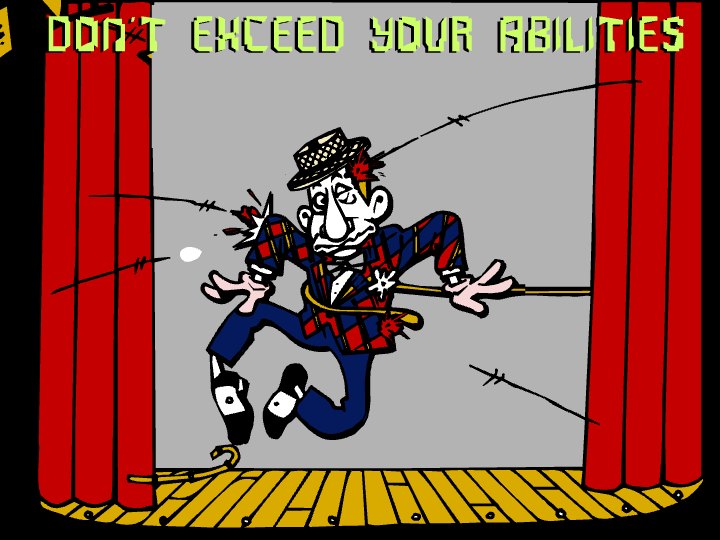 Don't Exceed Your Abilities eCard - free Funny greeting card