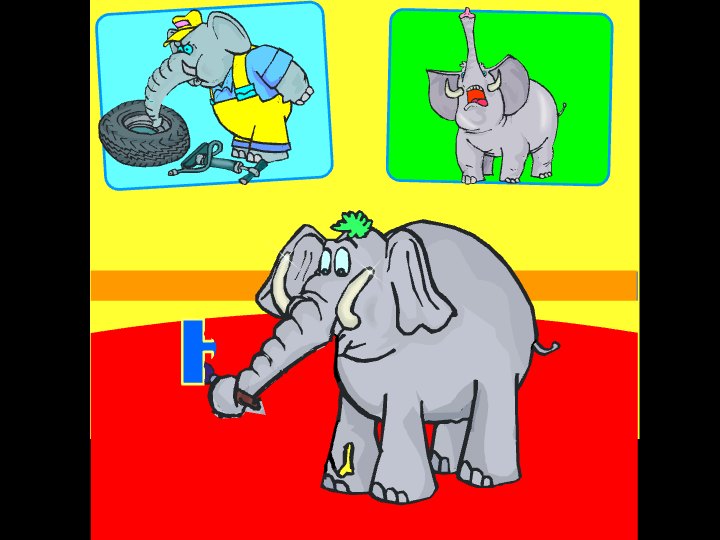 Elephant Mechanic Dad Cartoon eCard - free Father's Day greeting card