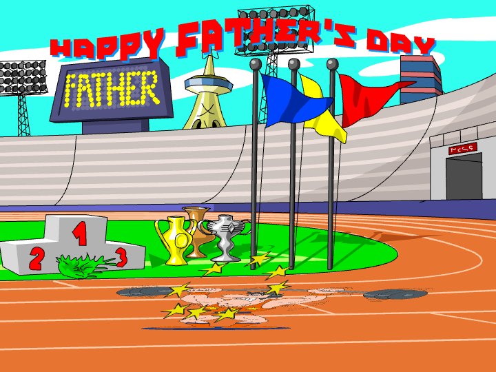 Father's Day Champion Stadium eCard - free Father's Day greeting card