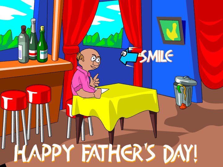 Dad Relaxing With A Smile eCard - free Father's Day greeting card