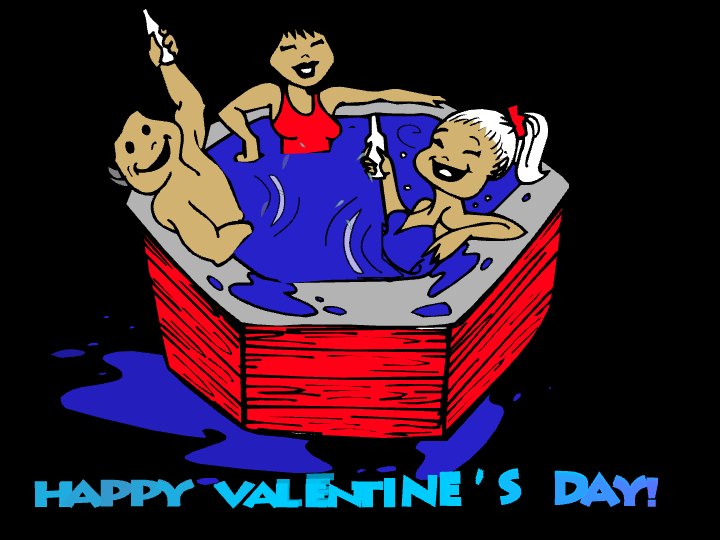 Hot Tub Valentine Couple
